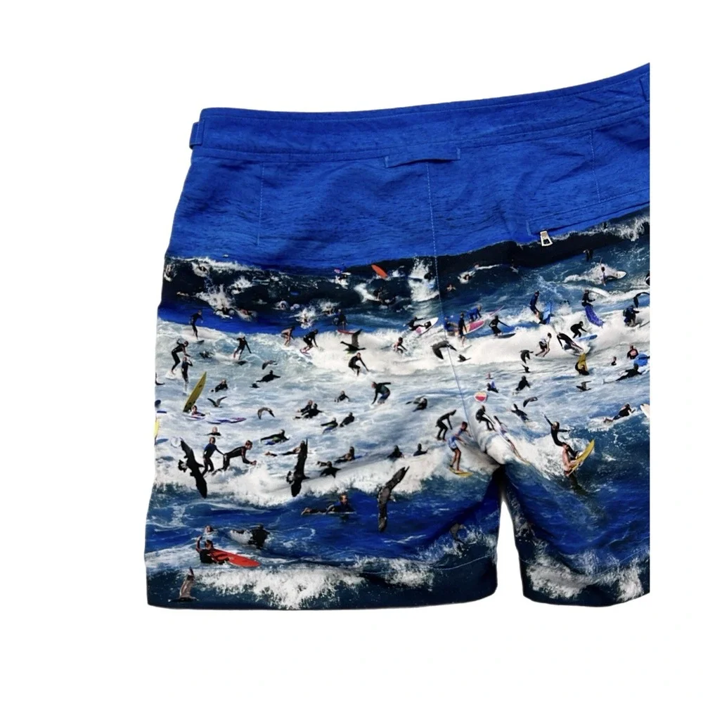 Orlebar Brown Men's Swim Shorts Bulldog Surfers In Laguna Beach Size 31 Designer
